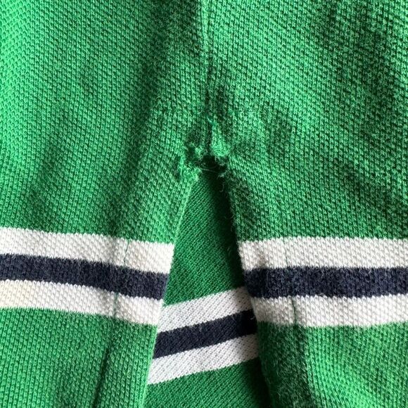 Vintage Polo Ralph Lauren Green Striped Polo Shirt XXL - Picture 8 of 8